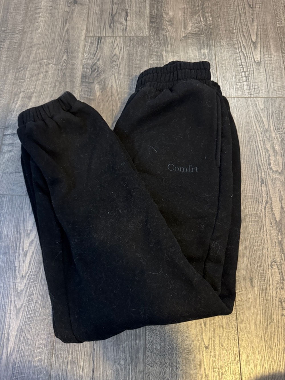 Comfrt Black Women's Elastic-Waist Sweatpants